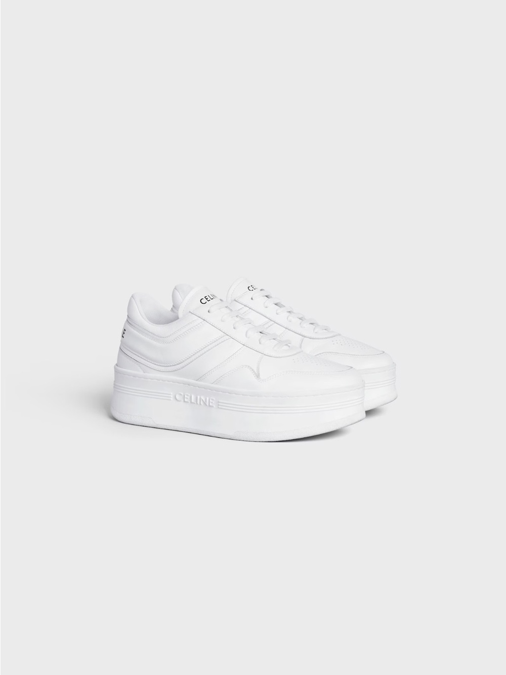 CELINE White Block Platform Sneaker SZ 40